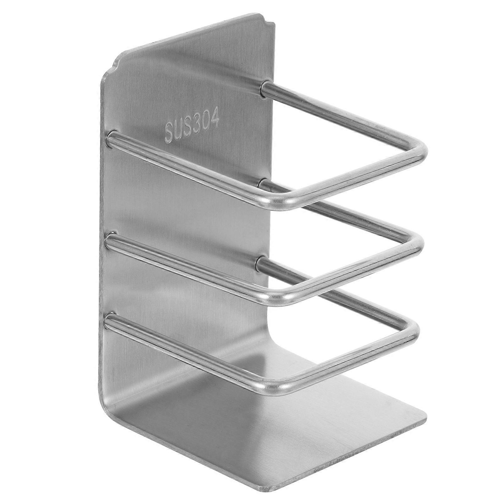Toothpaste Rack Rectangular Shape Brushed Finish Stainless Steel Homeowners 9x5.5x5.5cm Wall Mount 1Pack