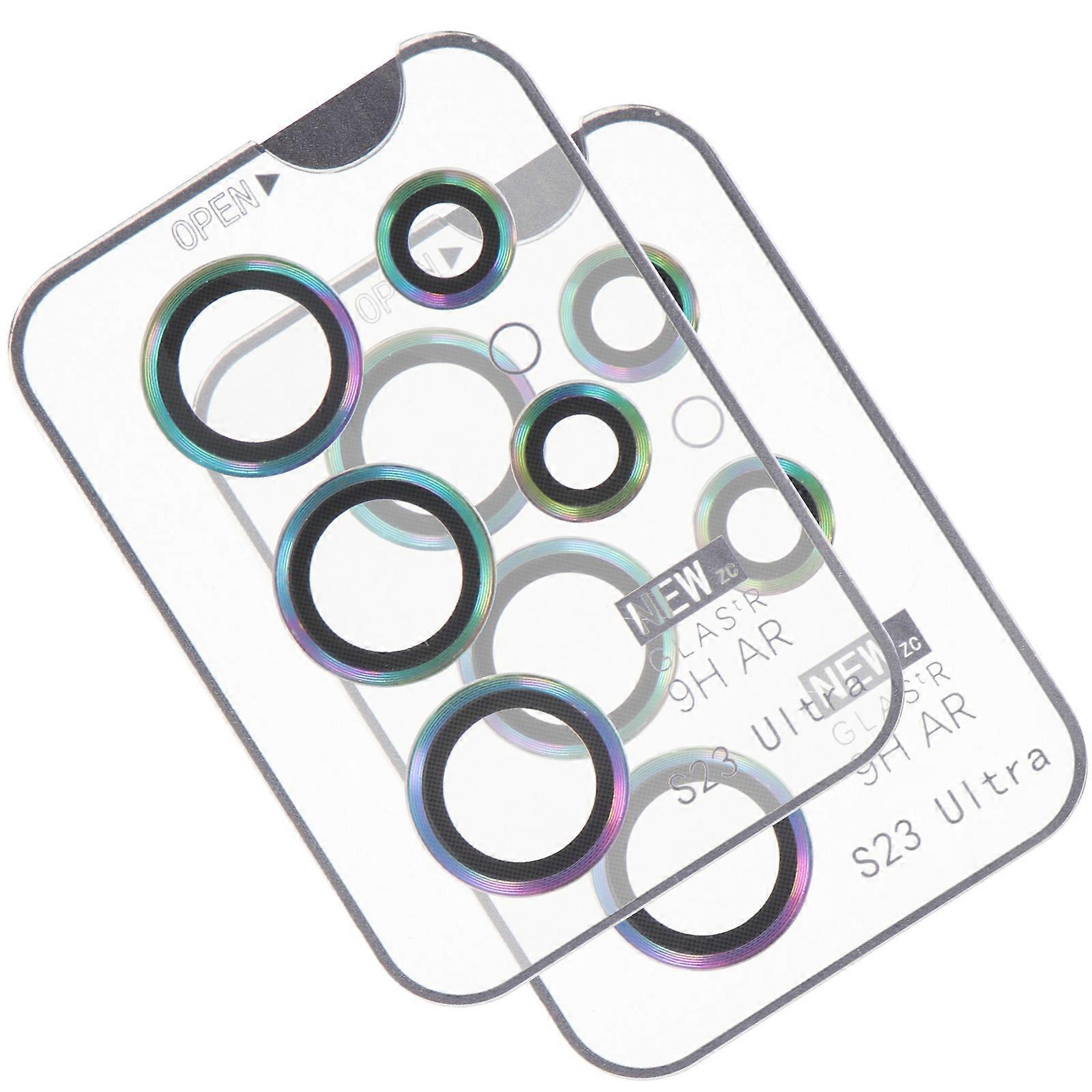 Elegant Design Tempered Glass Lens Protection for Daily Use Compatible with Galaxy S23 Ultra 2Set