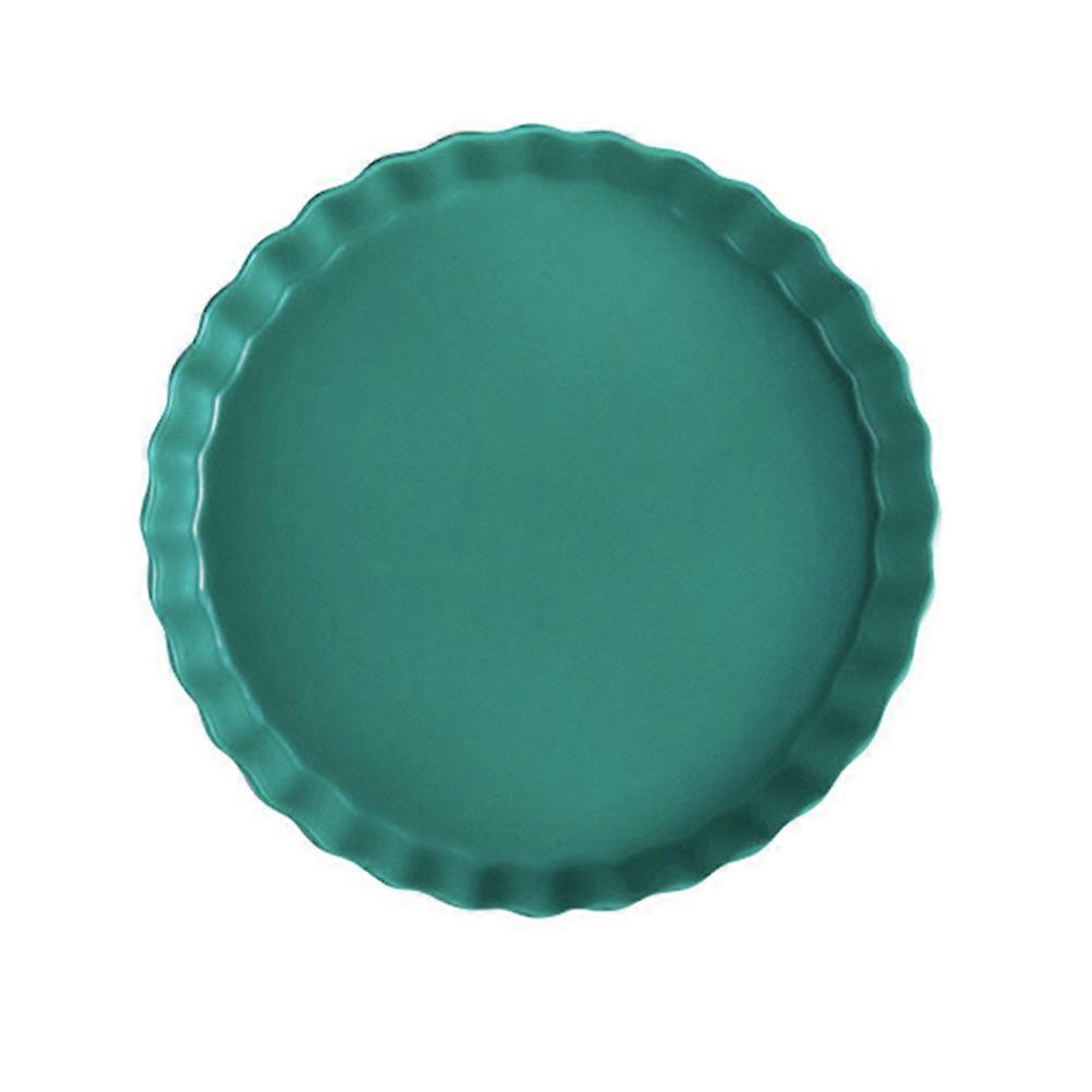 Appetizer Plate Porcelain Plate Elegant Design Banquets Dark Green 10 Inches Oven Safe 1Pcs