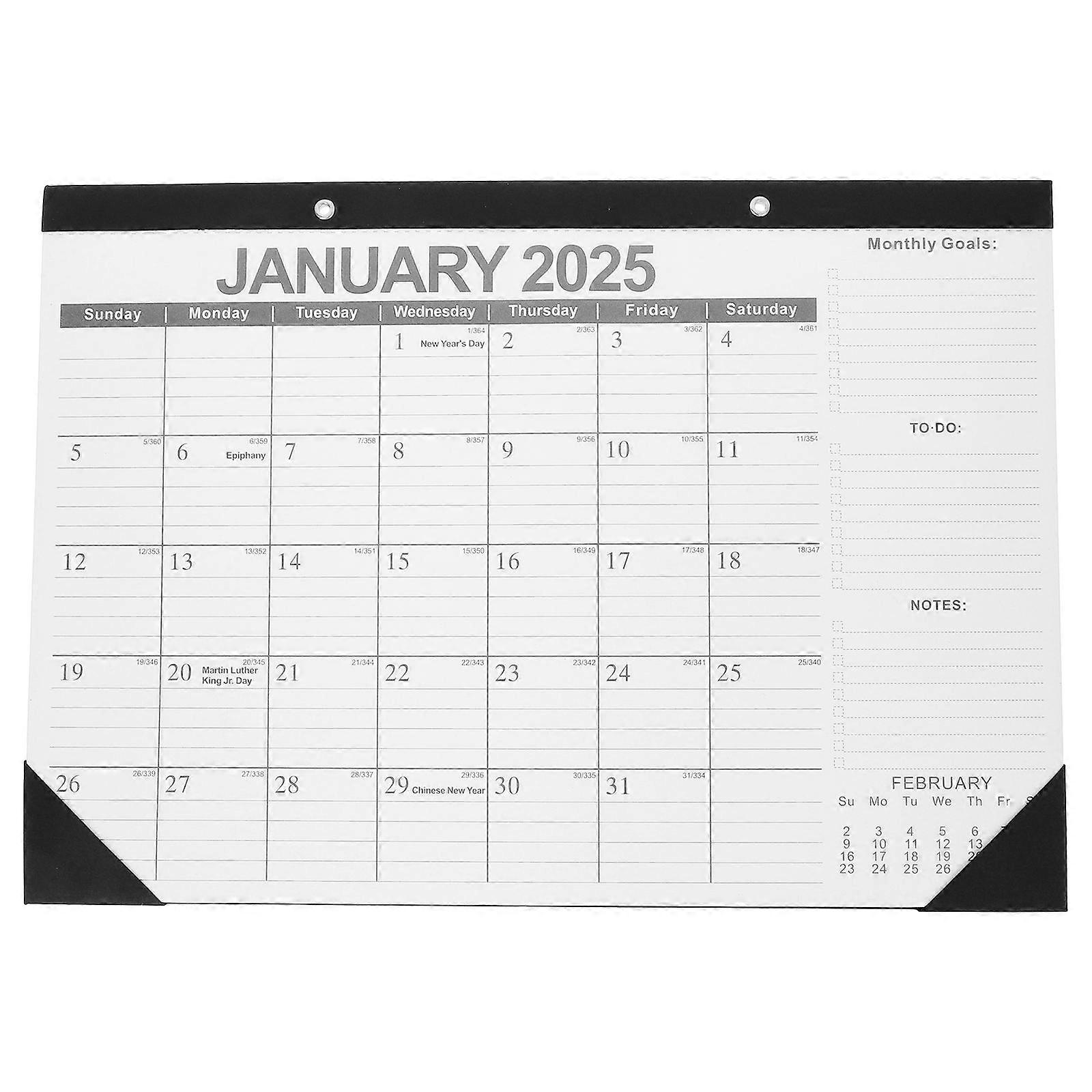 Office Calendars Wall Calendar for Home Holiday Reference Simple Design 43.00X30.50X0.05cm 1Set