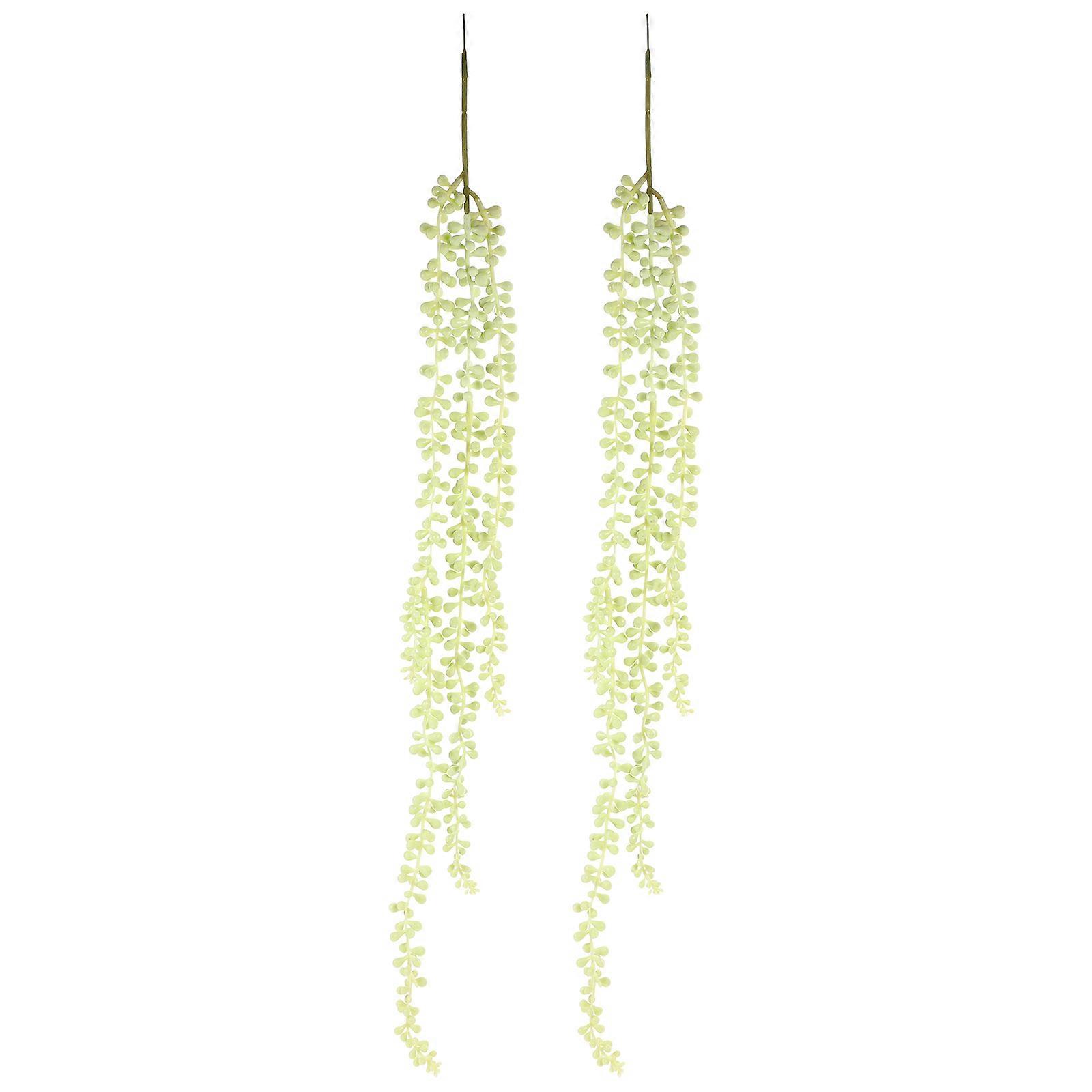 Vine Decorations For Wall Faux Hanging Plant Fake String Of Pearls Plant Minimalist Style 2Pcs