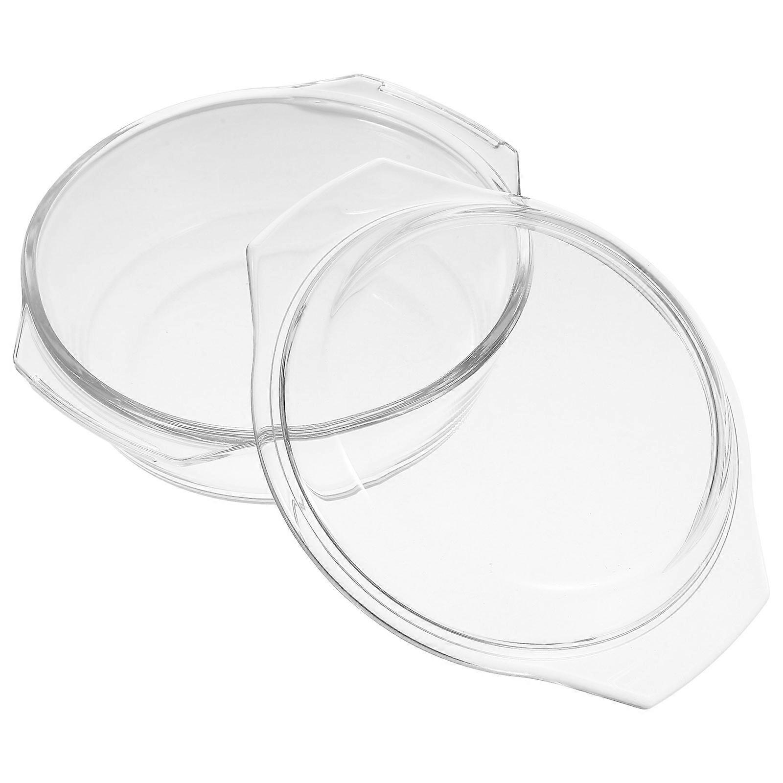 Heat Resistant Glass Casserole with Lid – Microwave Safe Serving Bowl with Handles for Baking, Ramen, and Home or Restaurant Use