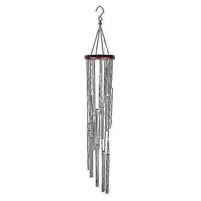 Metal Wind Chimes Garden Wind Chimes Wall Mount Home Decor Red sliver