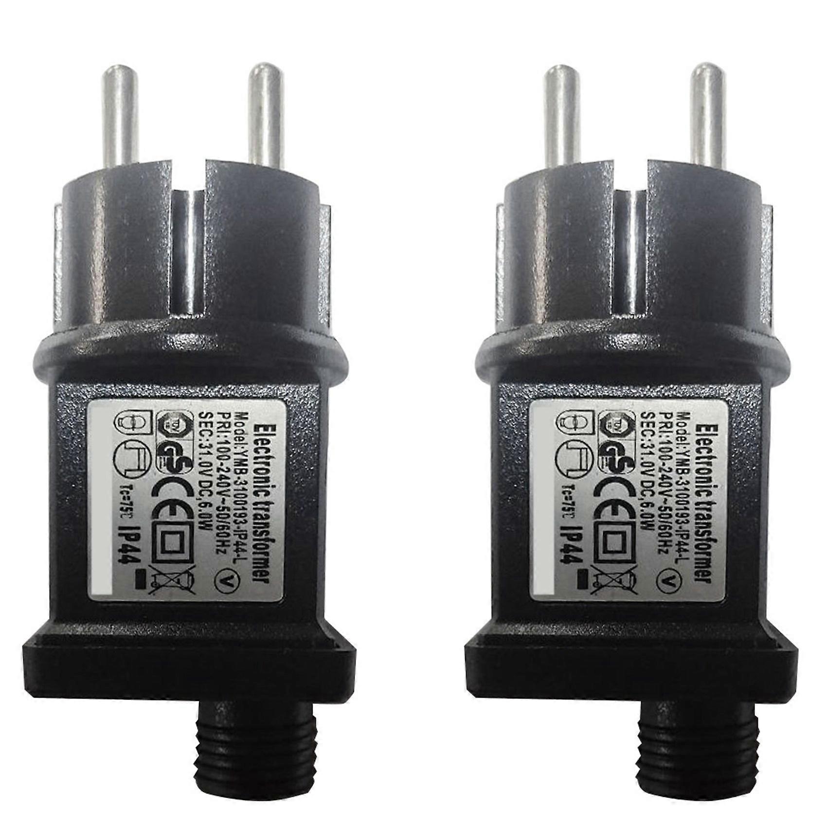 2X Power Adapter 31V 6W 193MA Output Current 100V-240V Waterproof Electronic Adapter Eight Function