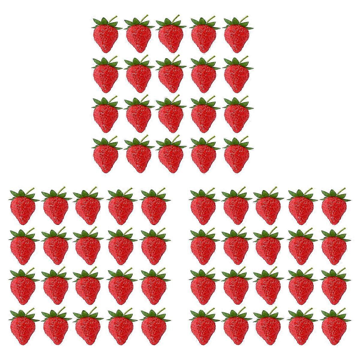 20 Pieces Artificial Strawberry Fake Fruit Strawberries, Small