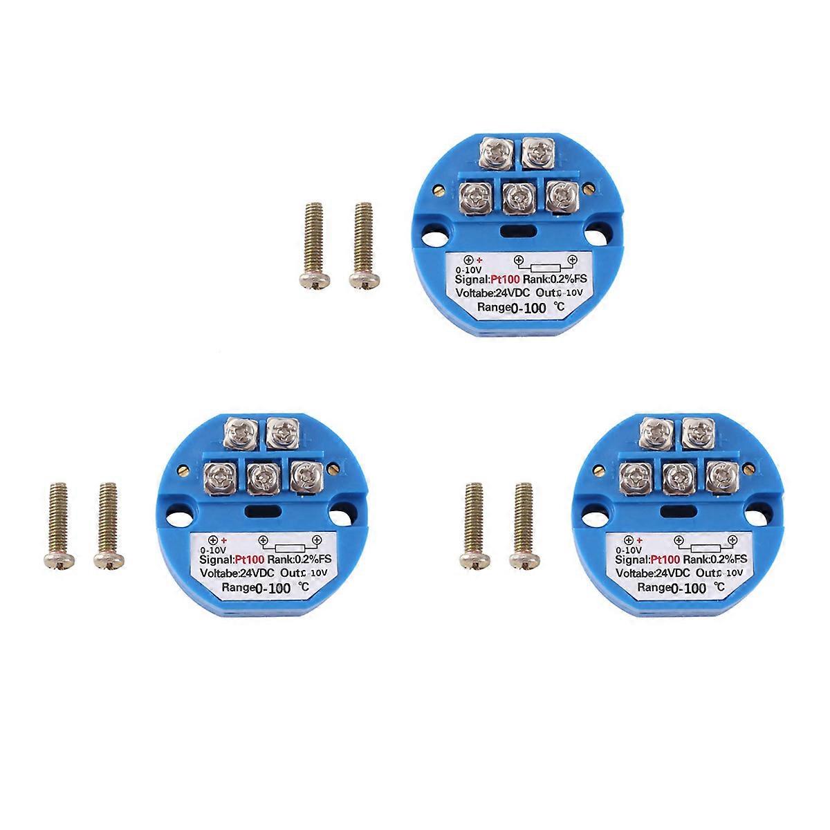 PT100 Type to 0-10V 0-100 Degree RTD DC24V Temperature Transmitter