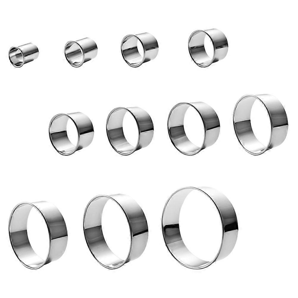 Baking Molds Round Cookie Moulds for DIY Use 11Pcs Stainless Steel Set