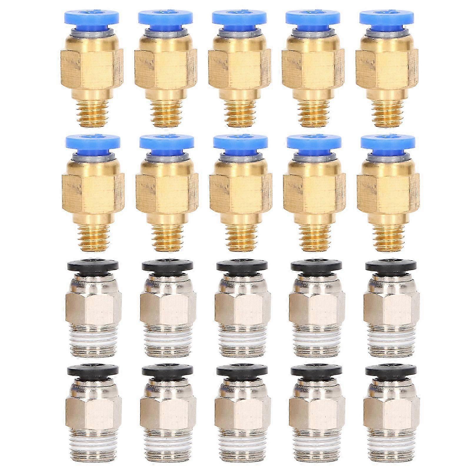 20Pcs 3D Printer Pneumatic Fitting PC4?M6 PC4?10 Accessory Set Kit for Creality Ender 3