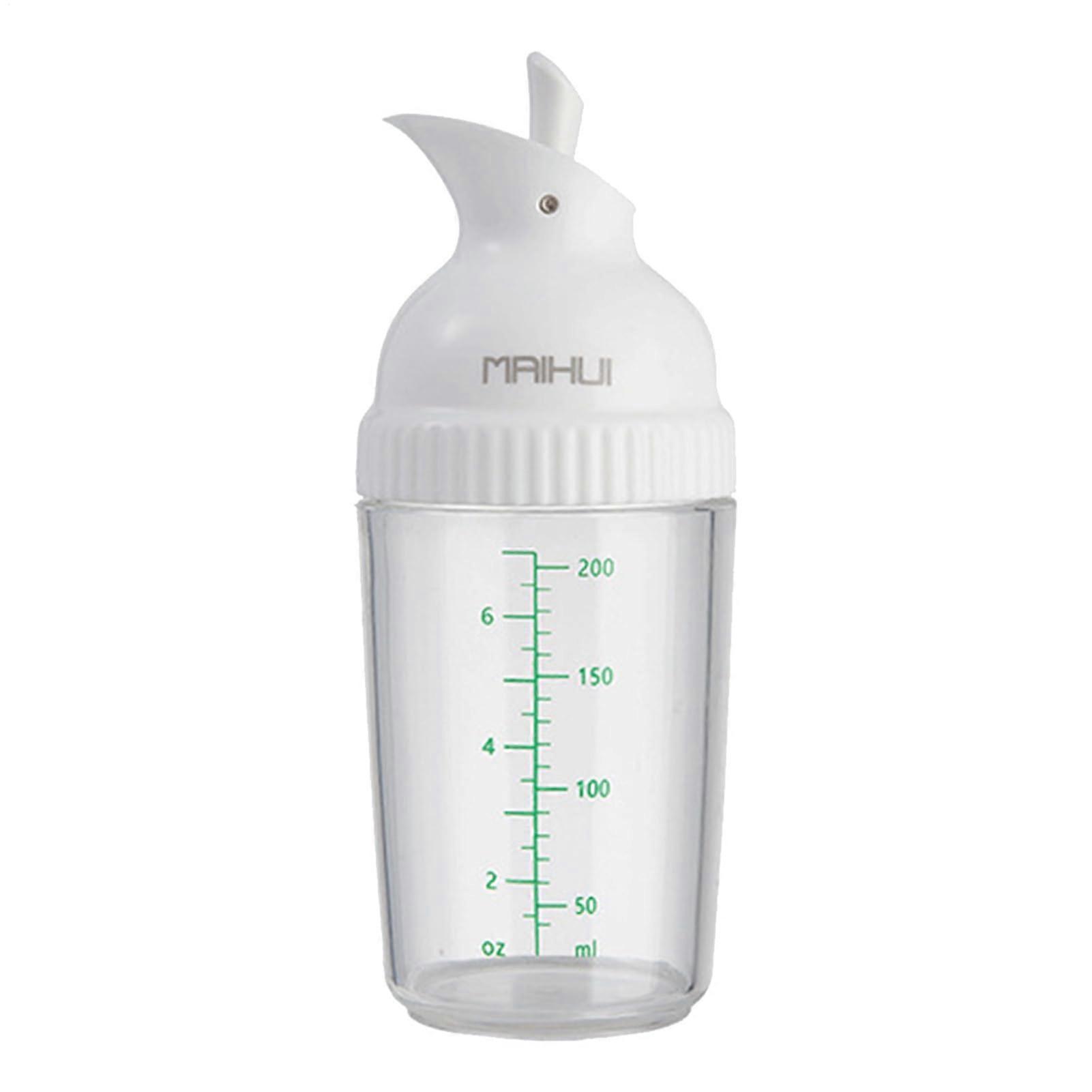 Olive Oil Dispenser, Smooth for Bottles with Graduated Marks, White