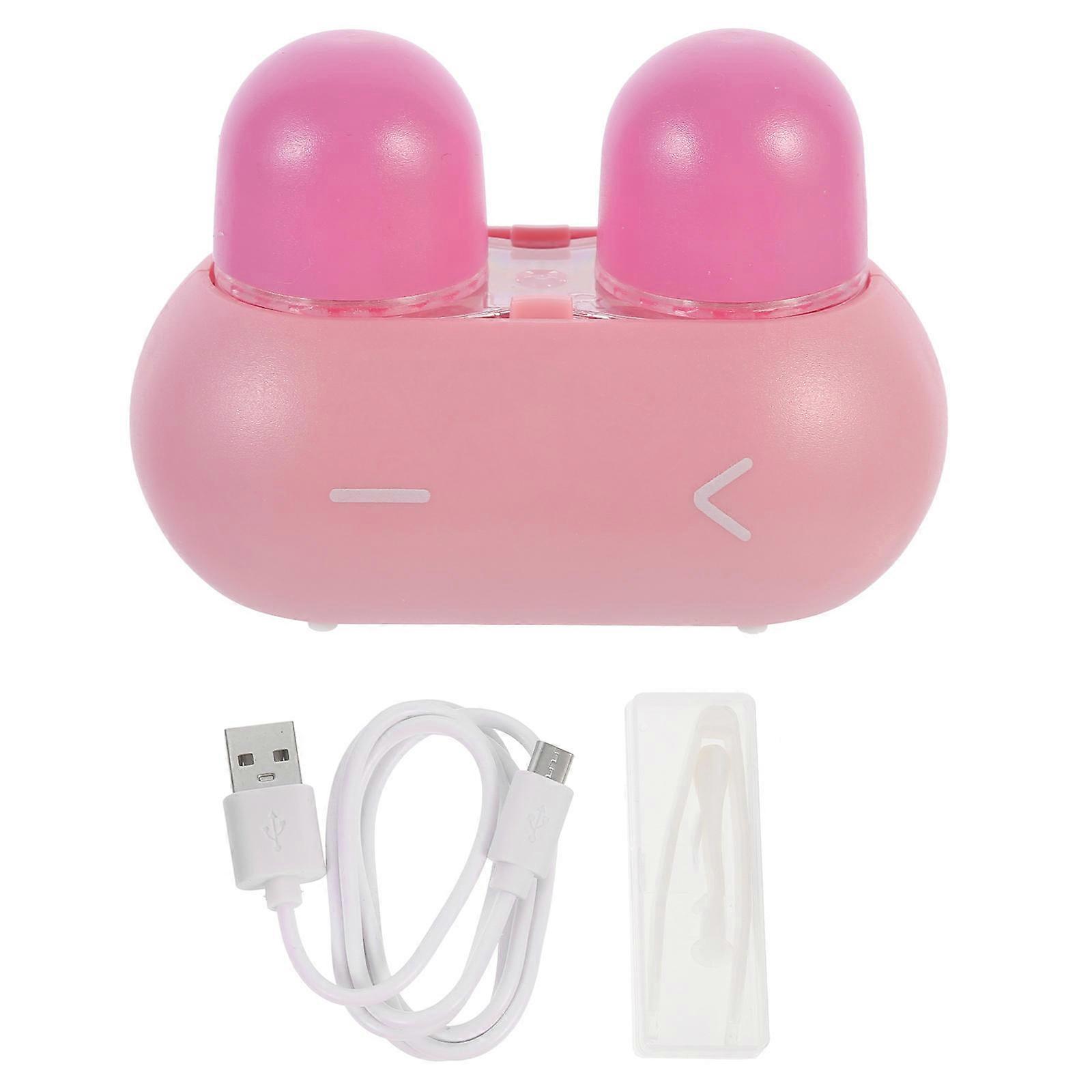 Advanced Cleaning Technology Electric Contact-Lens Cleaner Pink Rabbit Shape 8x6x4cm Automatic Lens Washer 1Set