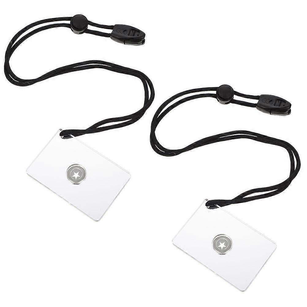 Signal Mirror Outdoor Emergency Use Acrylic 2Pcs