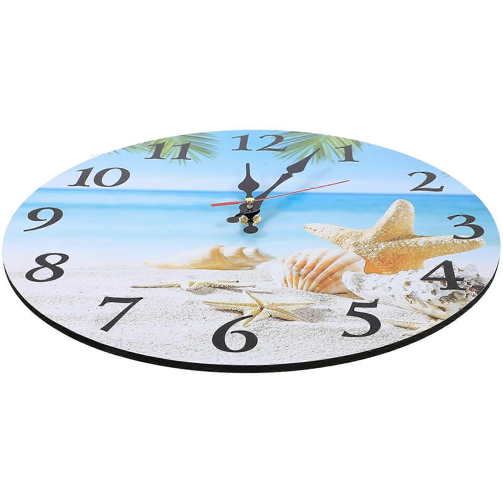Decorative Mute Clock for Home Wall Decor Multi Color 30.00X30.0'clock in Round Shape 1Set