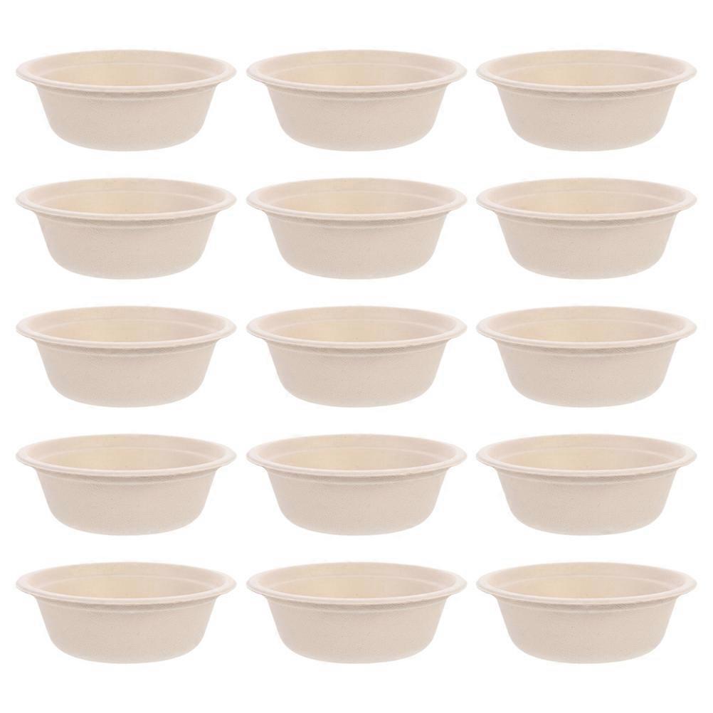 Salad Portable Multi-Function Containers For Family Camping Beige 13.5X13.5X4.5CM 100Set