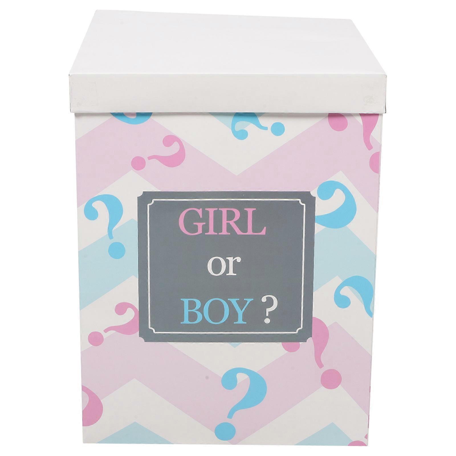 Baby Shower Balloon Box Multi Color Rectangular Shape Party Decoration Storage 1Pcs