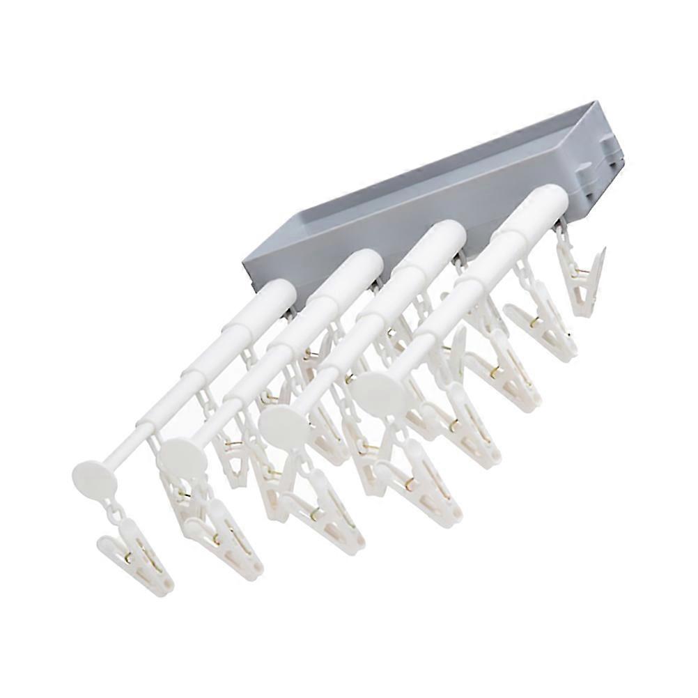 Clothes Drying Rack Laundry Hanging Rack Foldable Stretchable Simple Design Bathroom 5X23X4 5CM 1Pcs