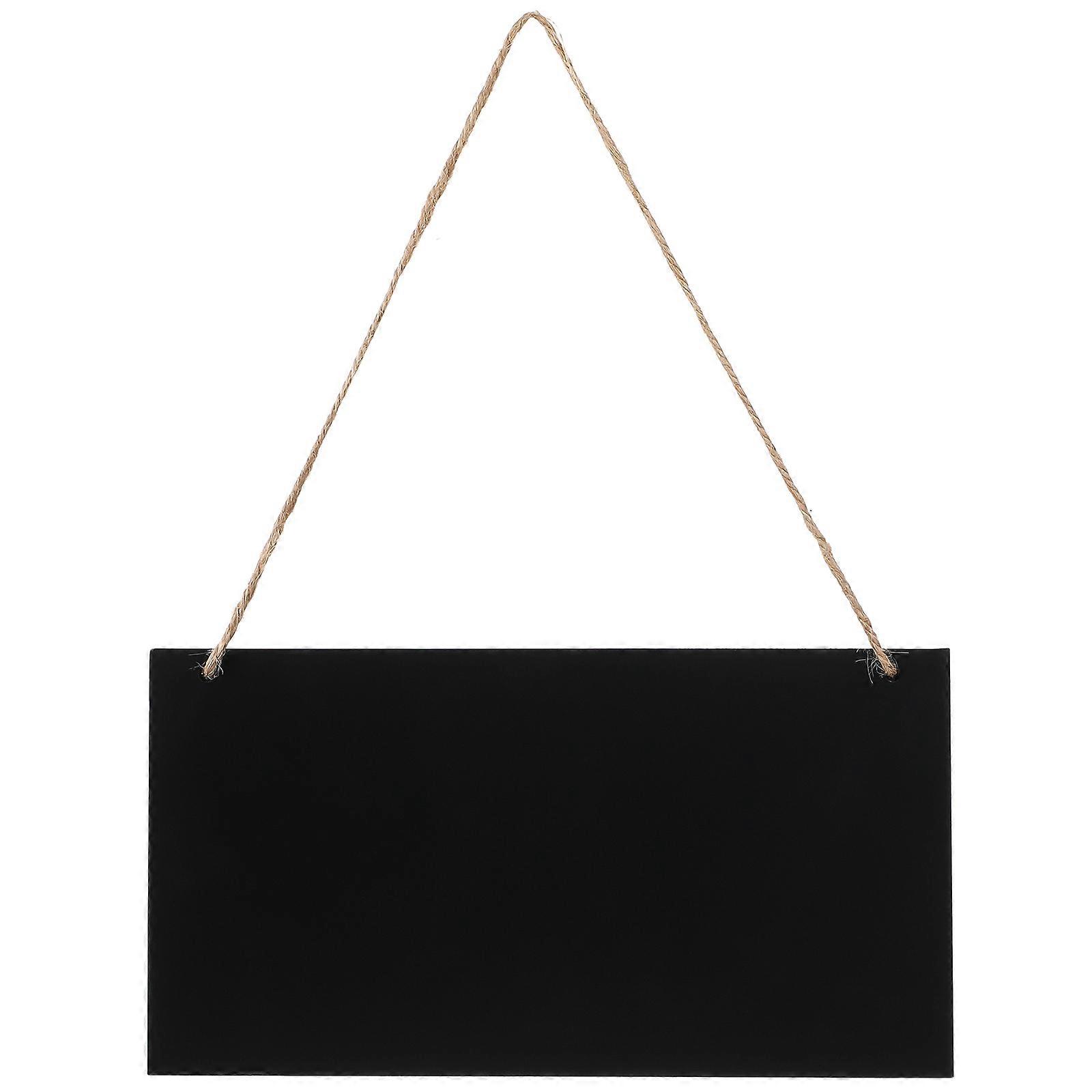 Erasable Rectangular Chalkboard Sign for Home, Kitchen, Office – Reusable Writing Surface with Hanging Rope for Chalk and Markers