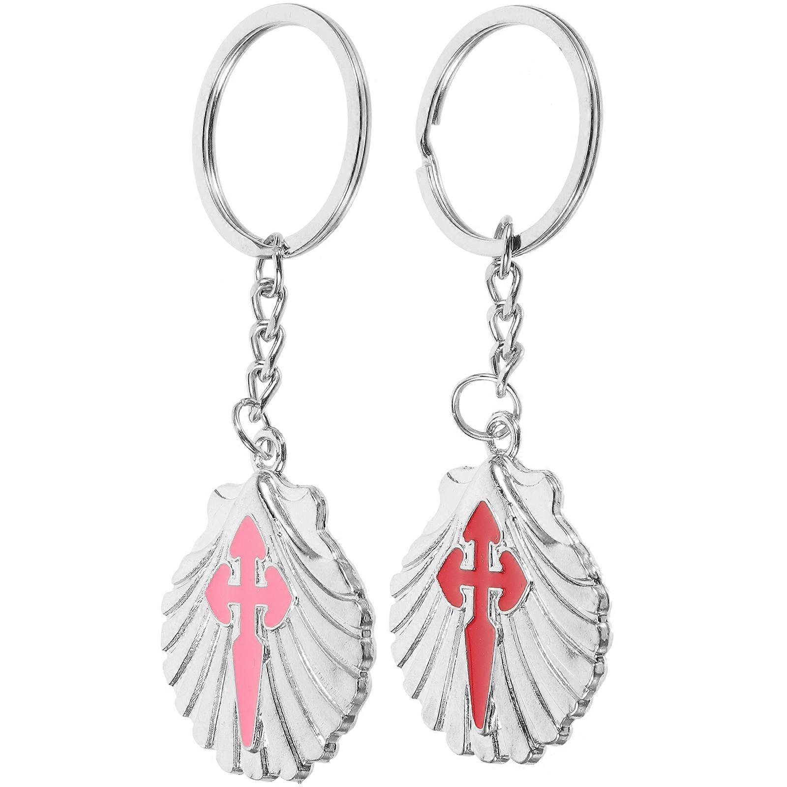 Beach Keychain Assorted Color Zinc Alloy Organizing Keys present Giving 2Pcs