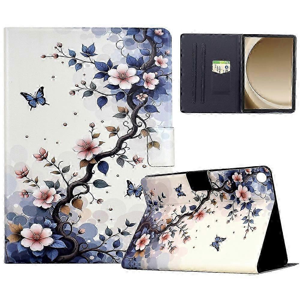 For  Galaxy Tab A9+ Stand Case Pattern Printing Tablet Leather Cover with Auto Wake/Sleep