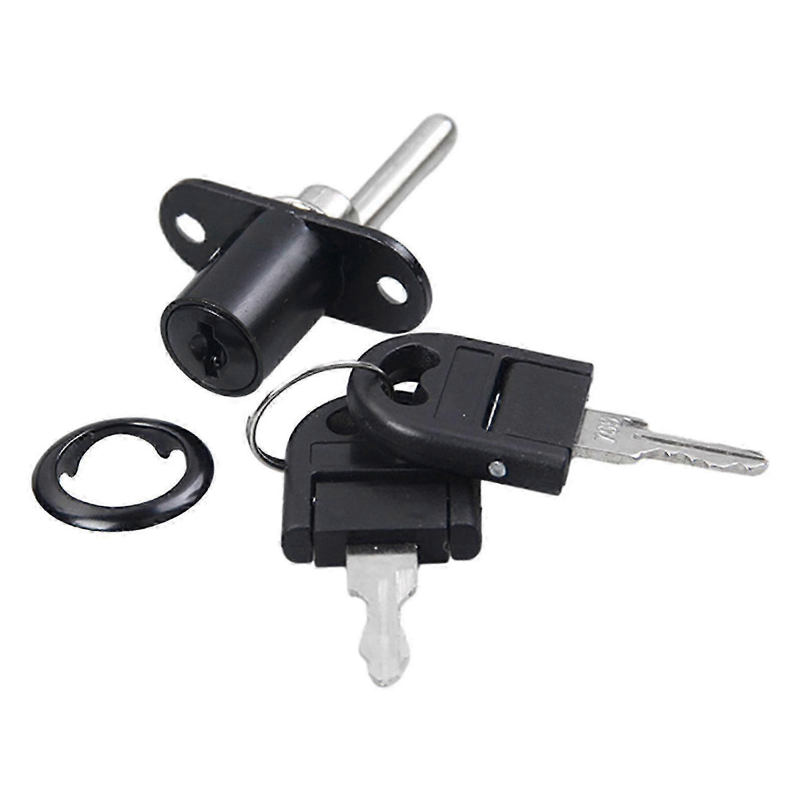 Zinc Alloy Push Plunger Lock - Portable Cabinet Drawer Lock for Desk & Locker