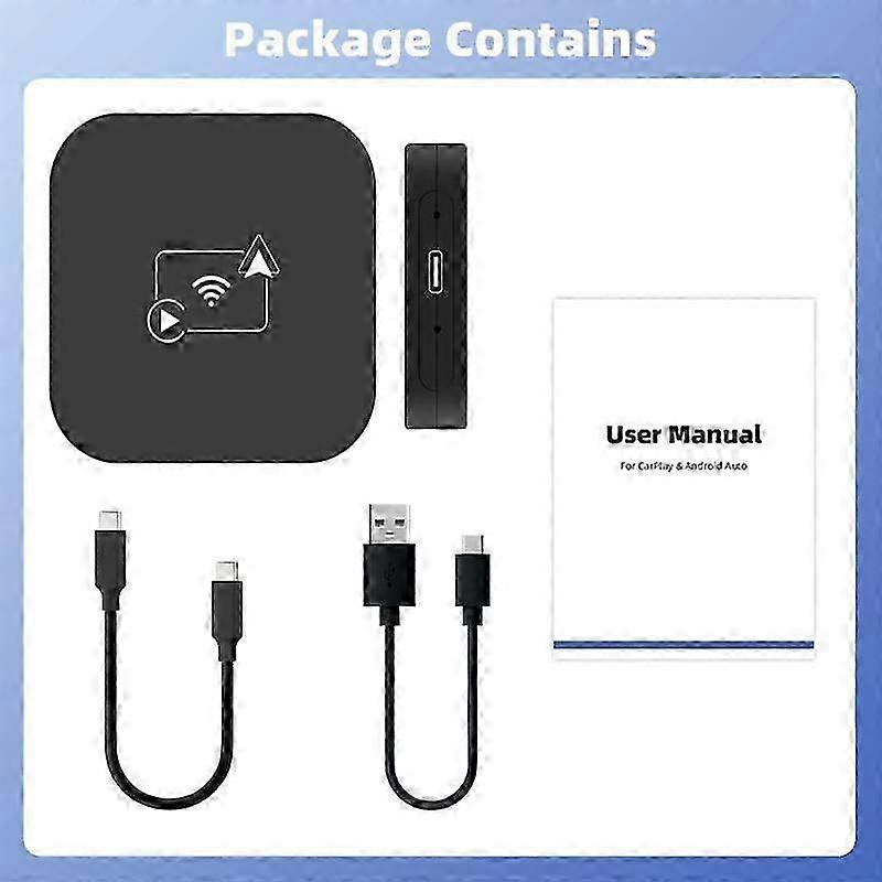 Mini Wireless Carplay Box Android Auto 2IN1 Wired To Wireless Adapter Dongle for Various Brands