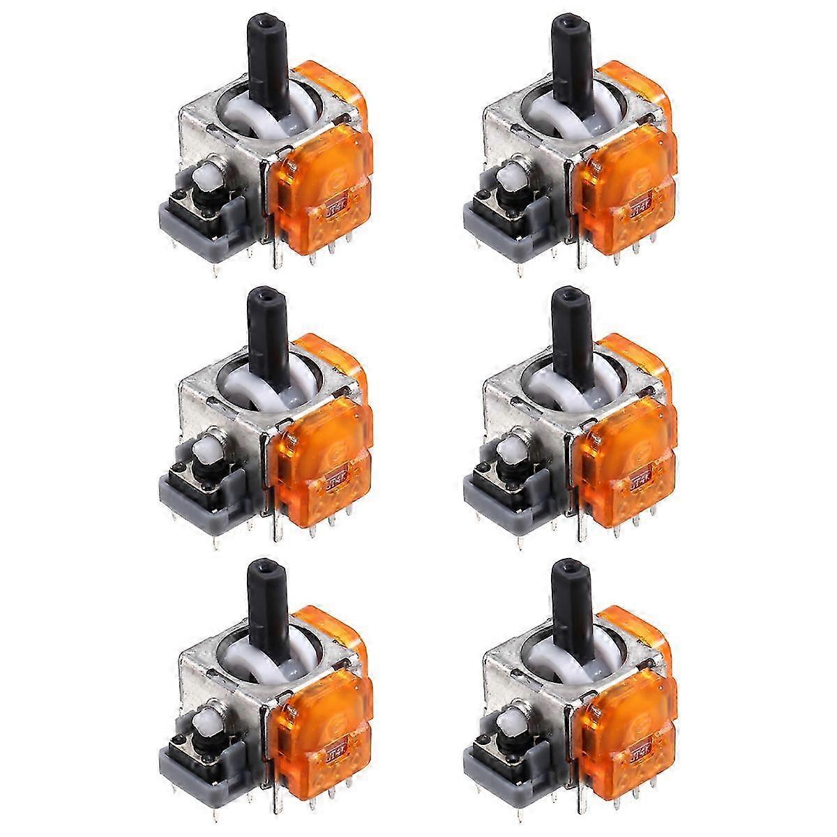 6PCS Compatible Electromagnetic Joystick for Gamepad 3D Analog Thumb Stick Controller
