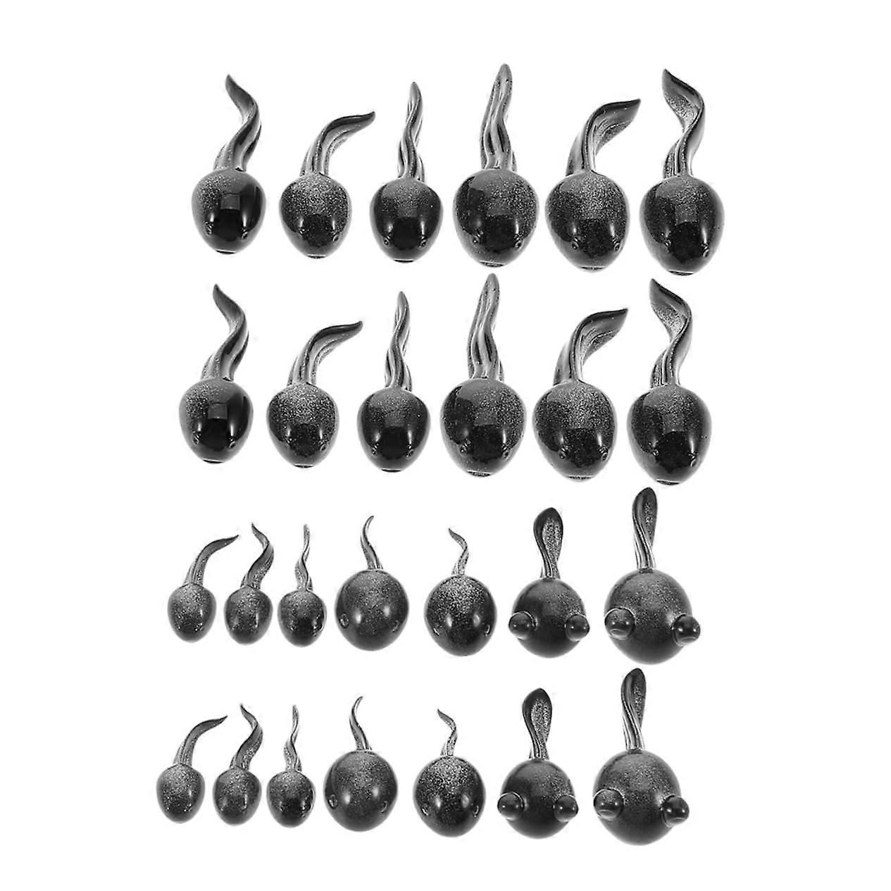 26 Microlandscape Tadpole Miniature Figures for Terrarium Decoration, Moss Ornaments, 2-3 cm Size, 26 Piece Set