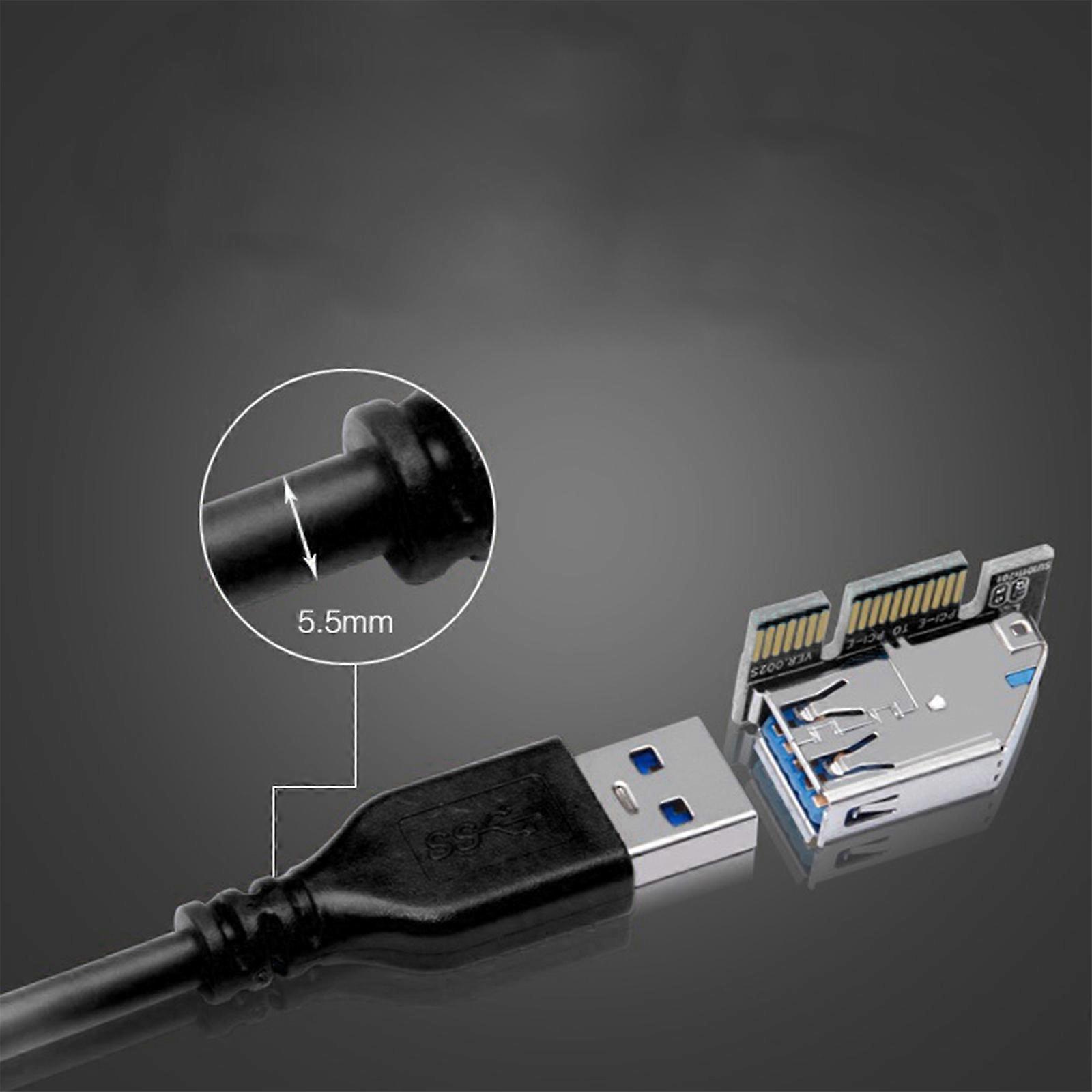 Mini PCI-E X1 Extension Cable PCI-E X1 to PCIE X1 Converter Adapter Card USB3.0 PCI-E Interfaces Extension Cable Multicolor