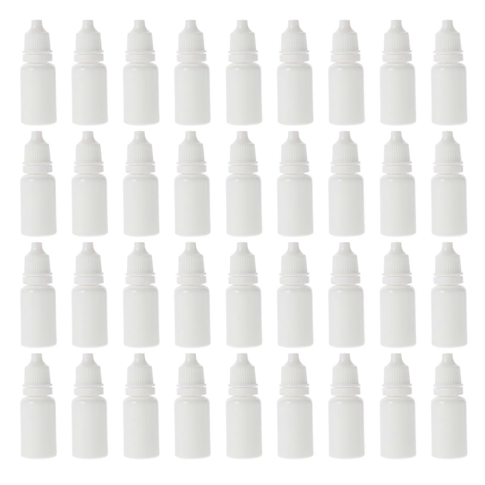 White PP Essential Oil Bottles for Travel 10ml Small Portable Dispenser with Tight Lid Prevents Leakage