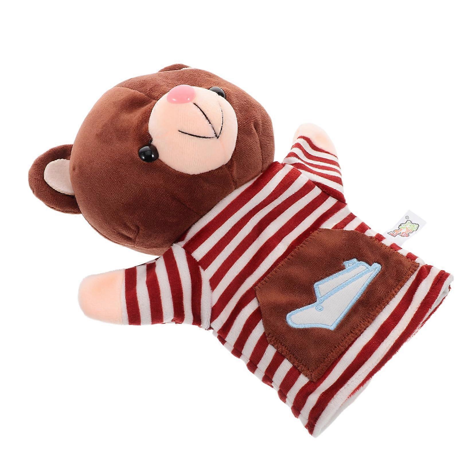 Hand puppet plush bear for family activities and early education