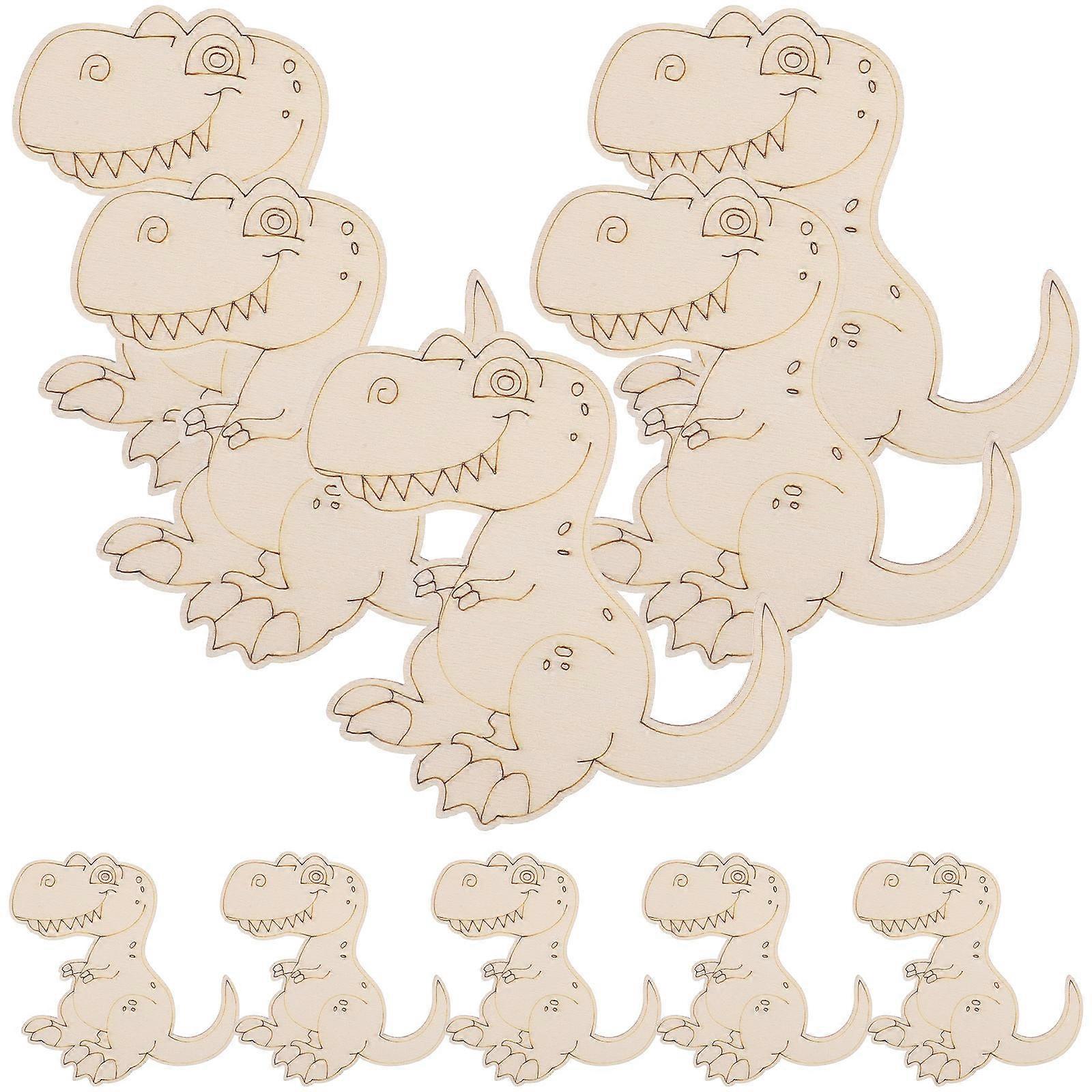 Wooden Dinosaur Cutouts Diy Dinosaur Cutouts For Dinosaur Theme Parties And Christmas Party Decoration 10Pcs