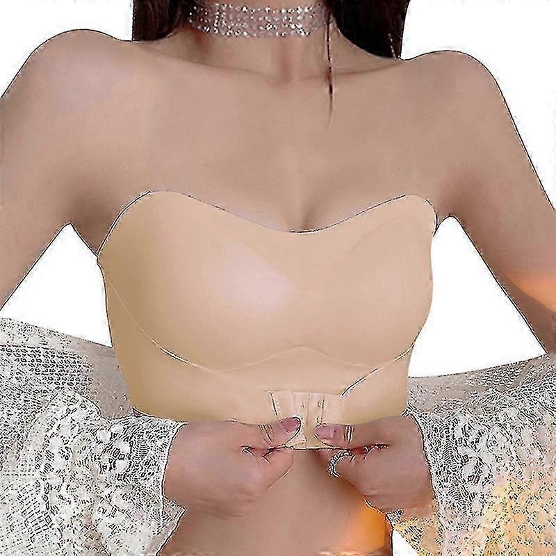 Soutien-gorge sans armatures pour femmes invisible push up antidérapant S-XL