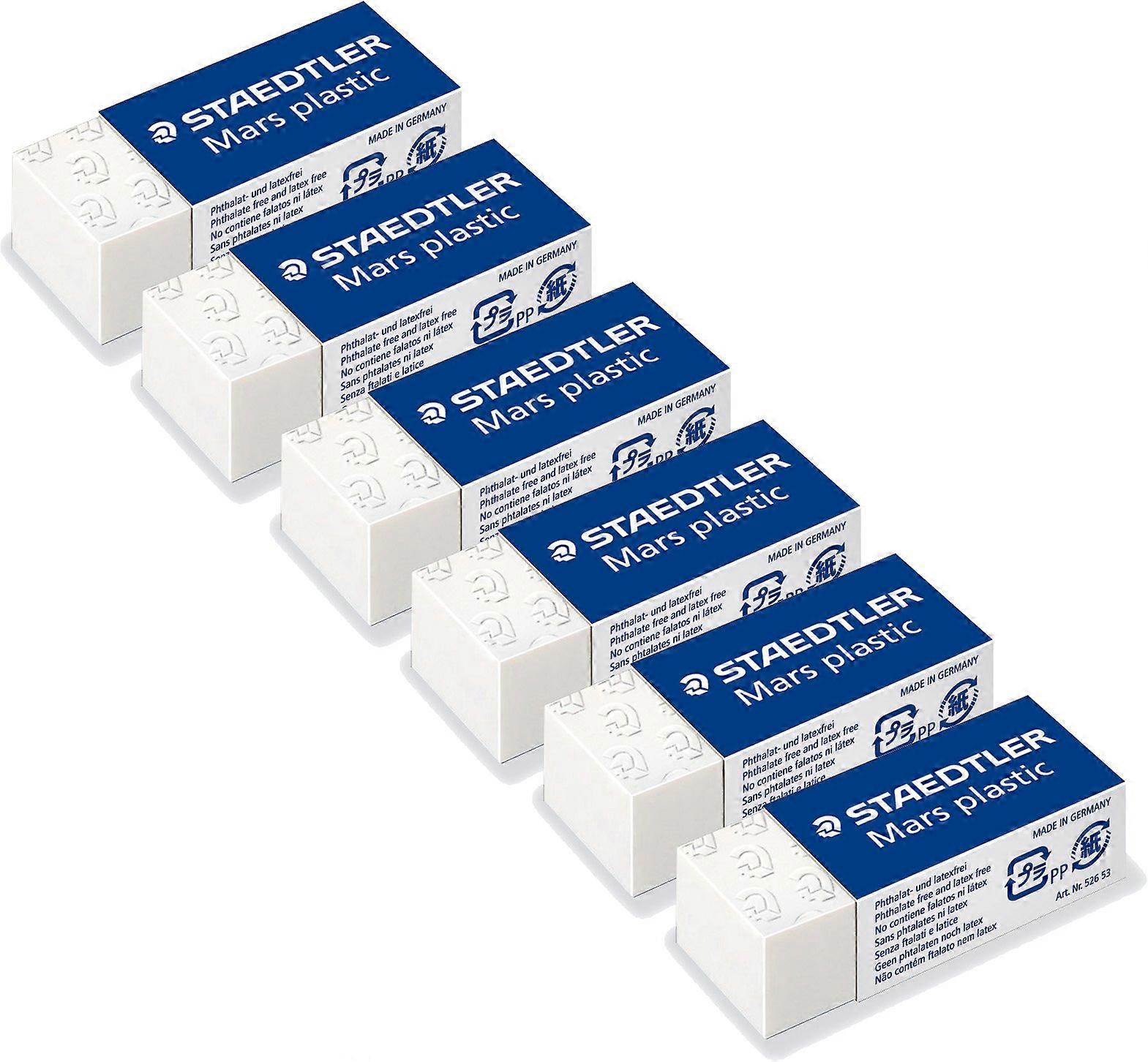 526 53 ABK3D Mars Plastic Rubber Mini Phthalate and Latex Pack of 3 on Blister Card (3), White Ref: 4798