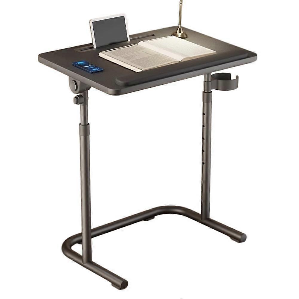 Adjustable Height Folding Laptop Desk for Bed Sofa Portable Overbed Table Multifunction Workstation