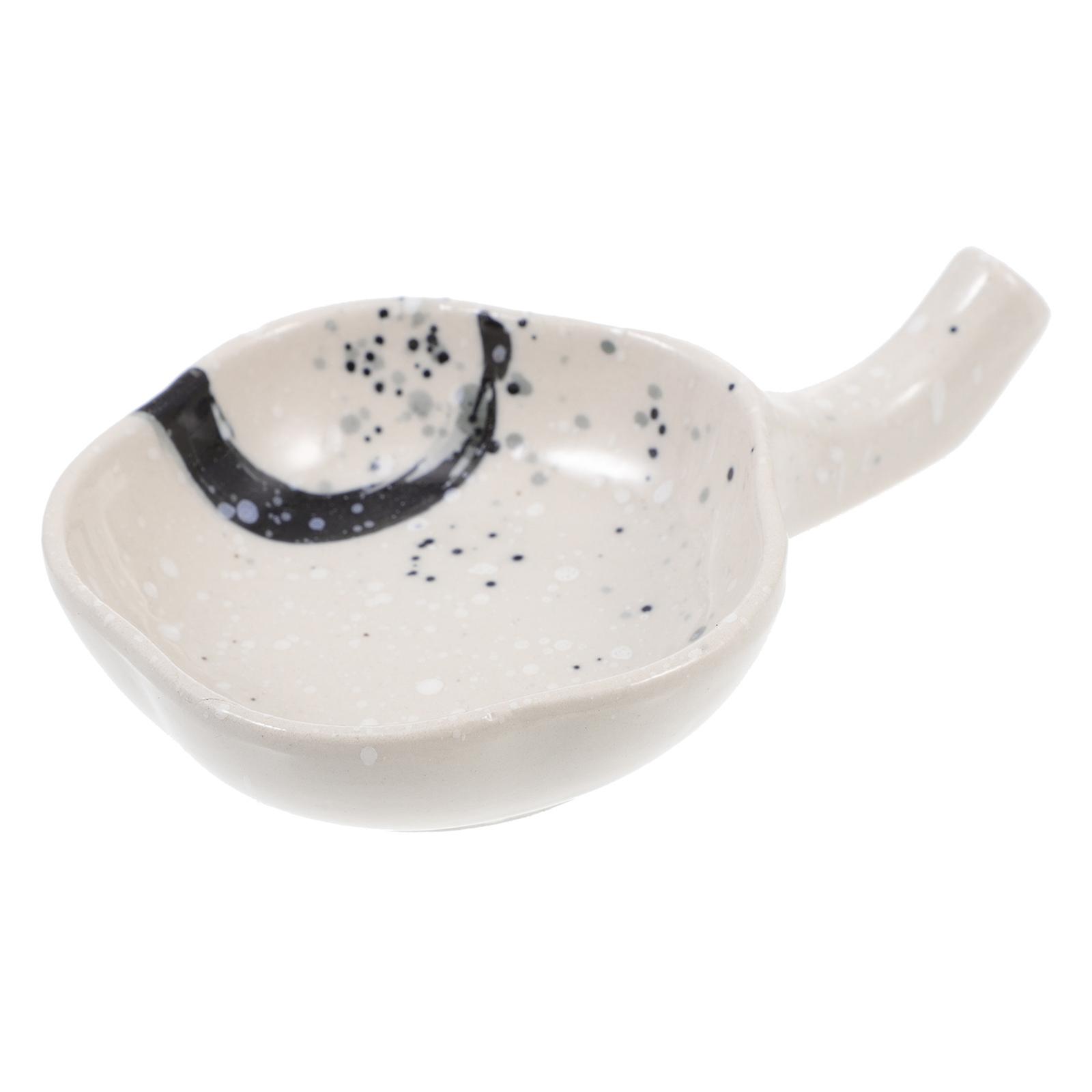 Practical Flower-Shaped Ceramic Dip Serving Dish Chopstick Rest 1Pcs