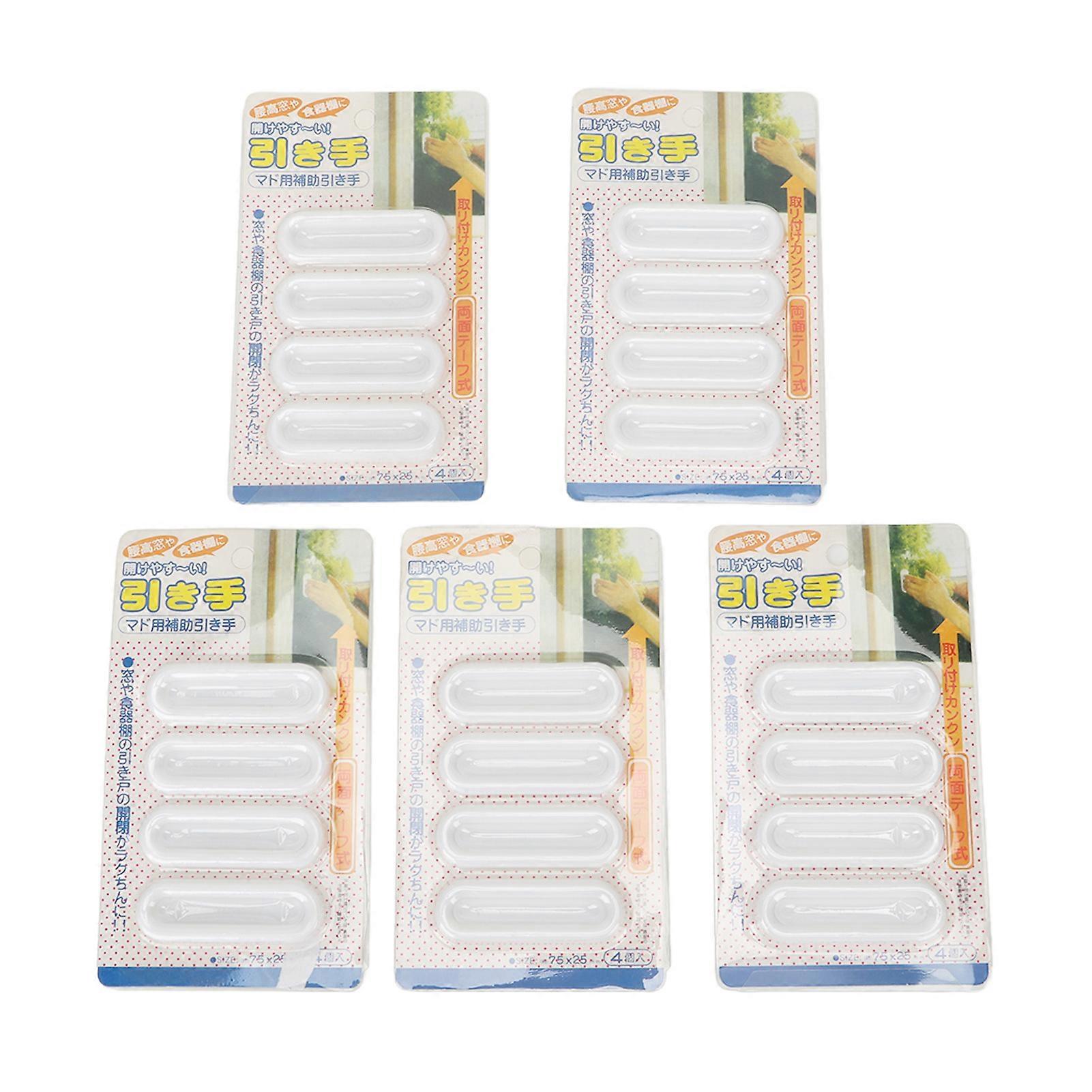 20 PCS Self Stick Pull Handle Light Weight Instant Stick On Handle for Window Door Cabinet