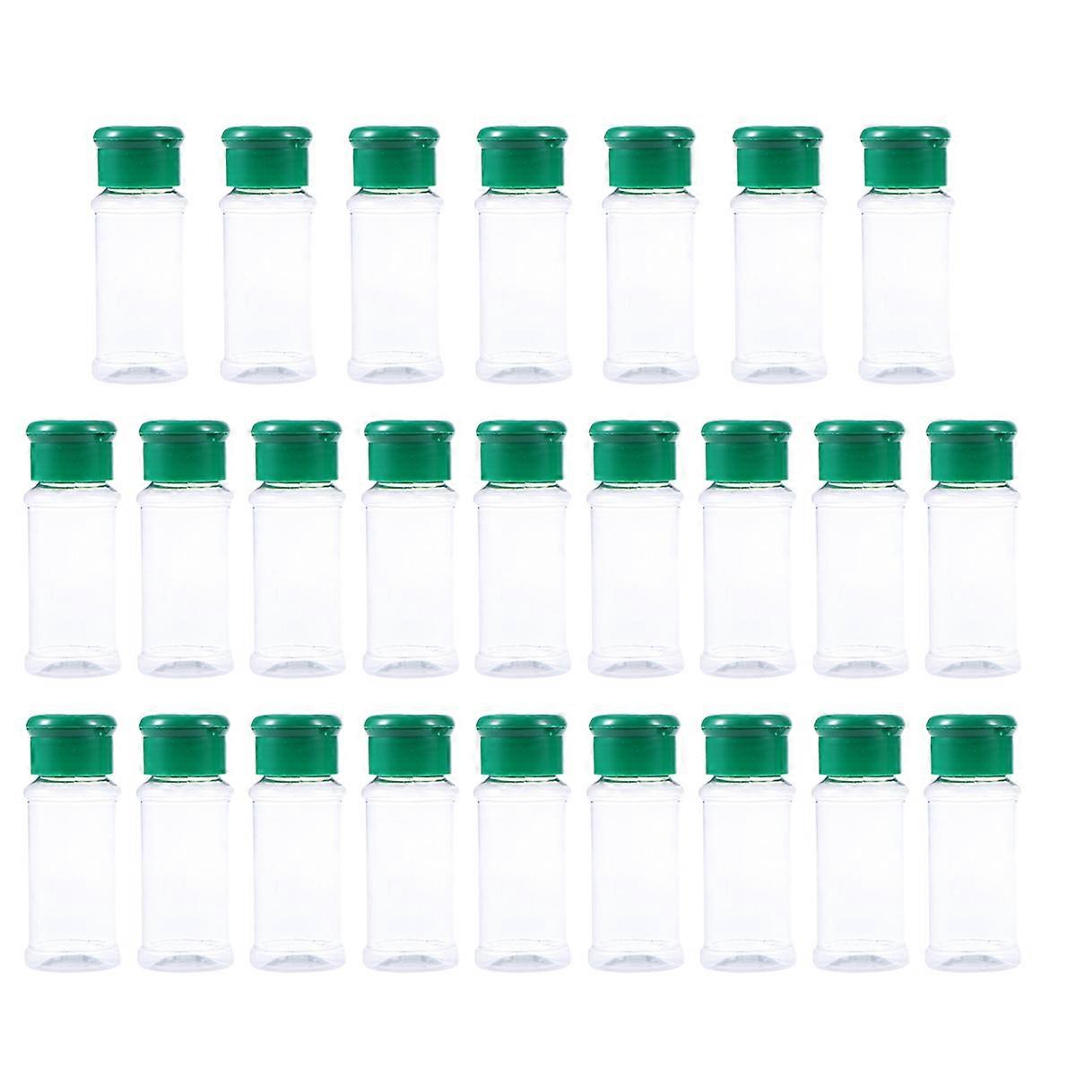 Condiment Bottle Clear Spice Bottles Square Shape Classic Style 10.5x4x4cm 25Pcs for Home Use Outdoor BBQ Dining Table