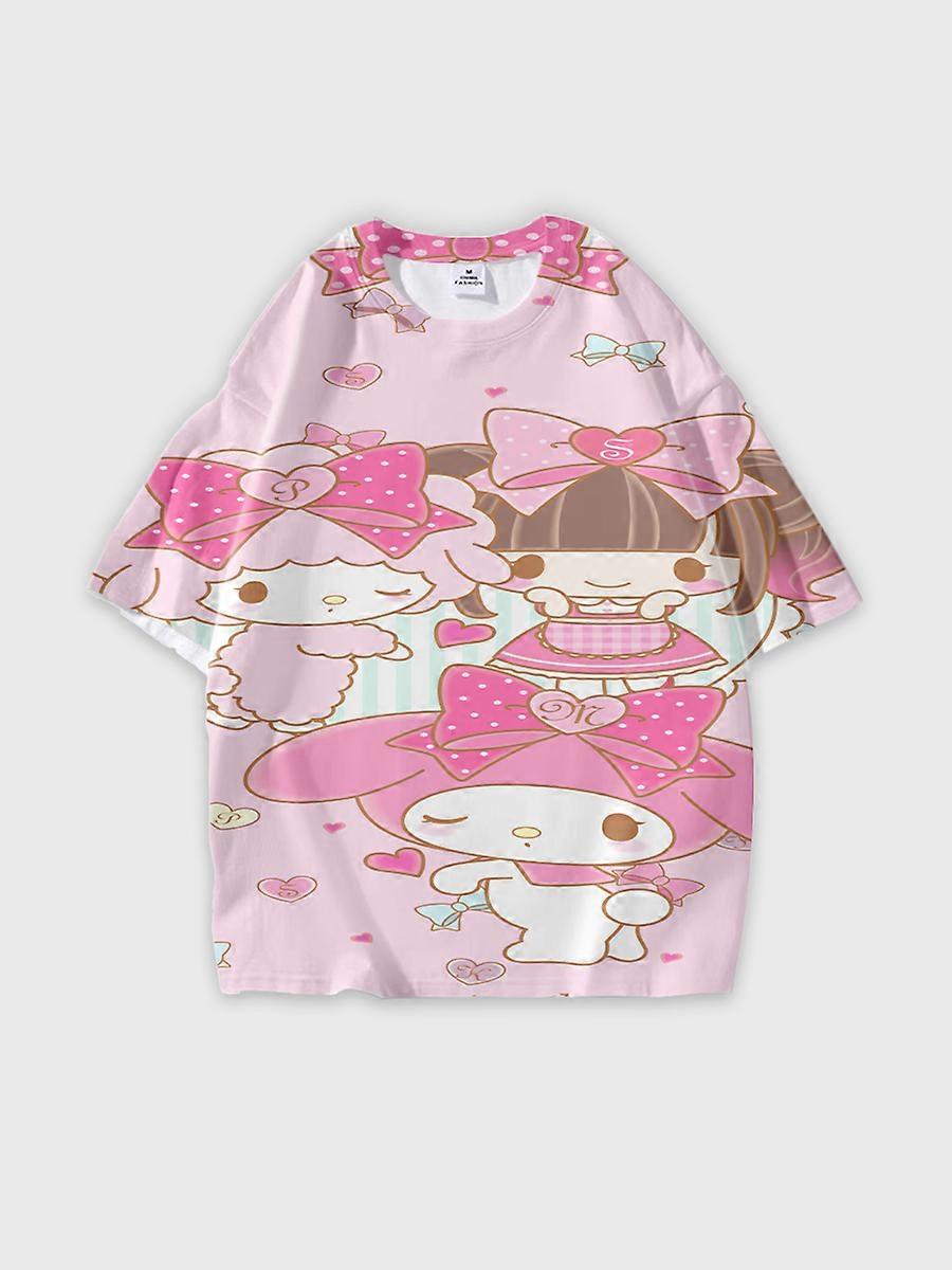 T-shirt round neck Pattern loose short sleeve JW1536