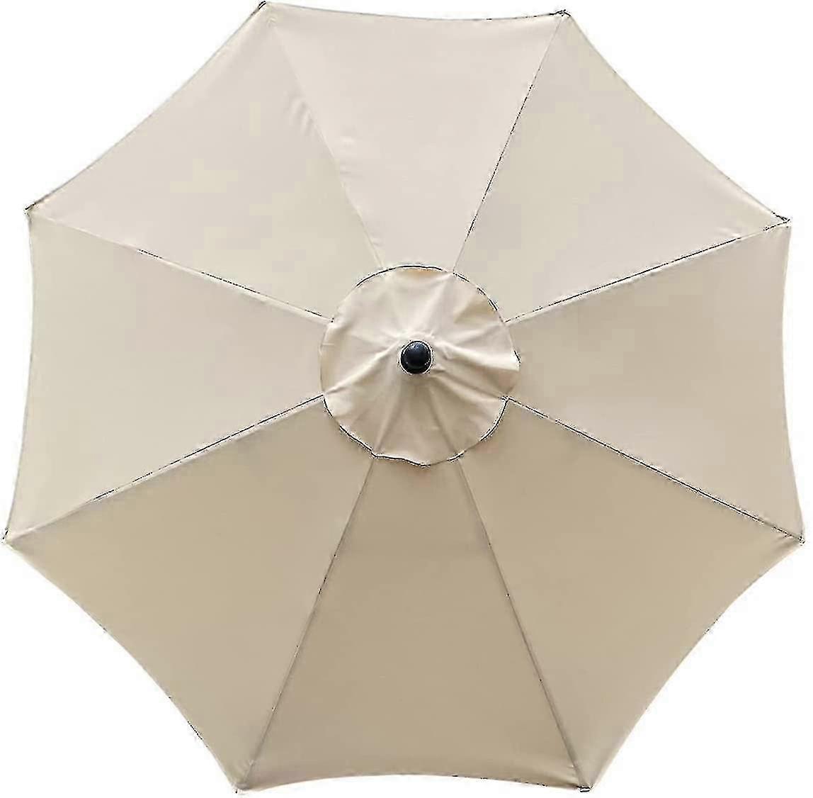 Mimigoパラソル用防水交換カバー - 8本のリブが付いた3mの傘に適しています、アンチUVベージュ生地