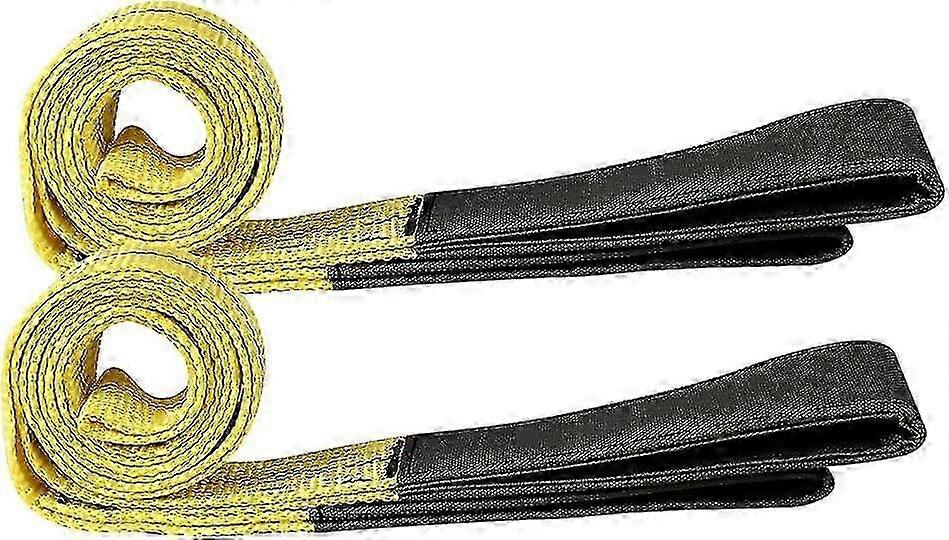 2 حزمة 1 متر أحزمة رفع البوليستر الثقيلة ، 9000lbs ماكس كسر القوة