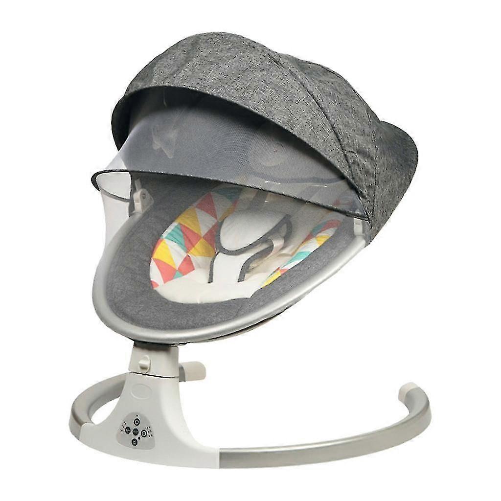 Music Baby Electric Swing Rocking Chair Smart Triangle printed gray