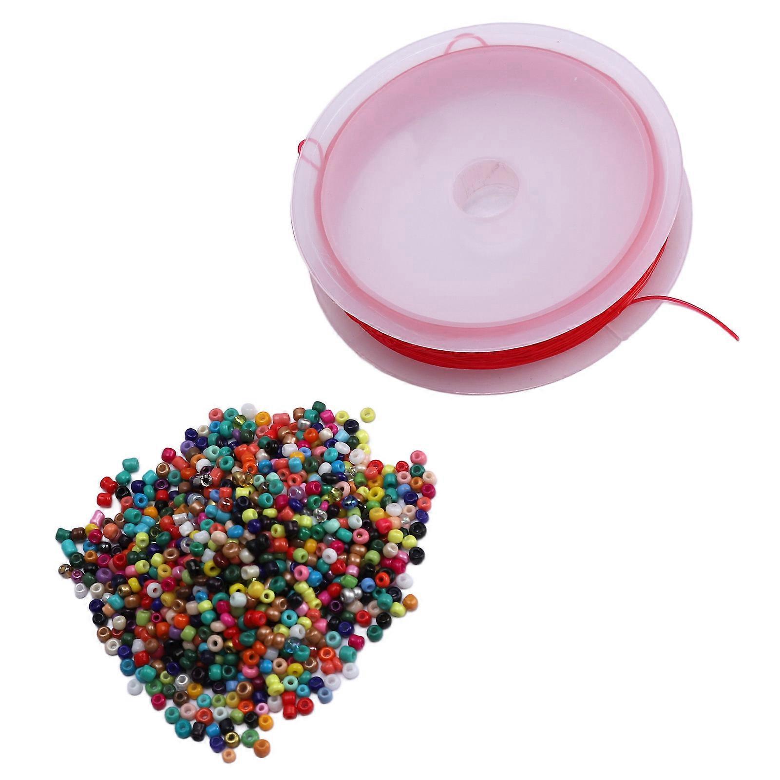Beads String Kit Improve Visual Different Colors Ceramic Wear Beads Toy for Amblyopia Training Small 0.03in