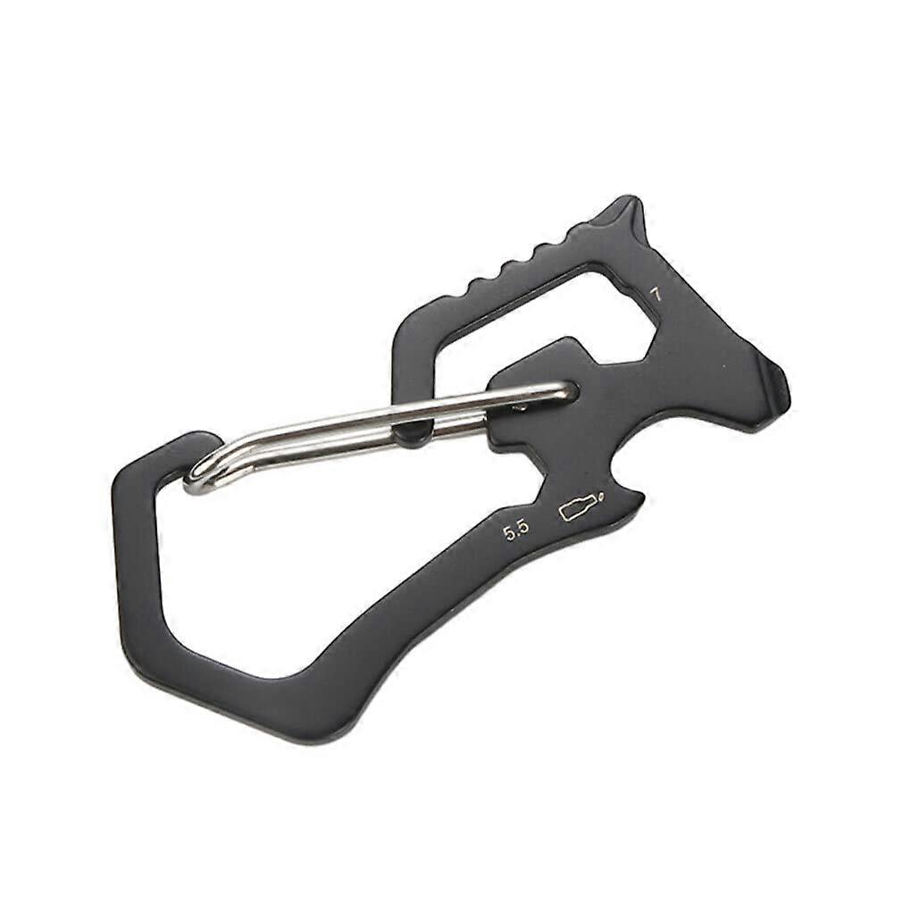 Portable EDC Life-Saving Hexagonal Keychain Tool Set with Bottle Opener Screwdriver and Repair Accessories