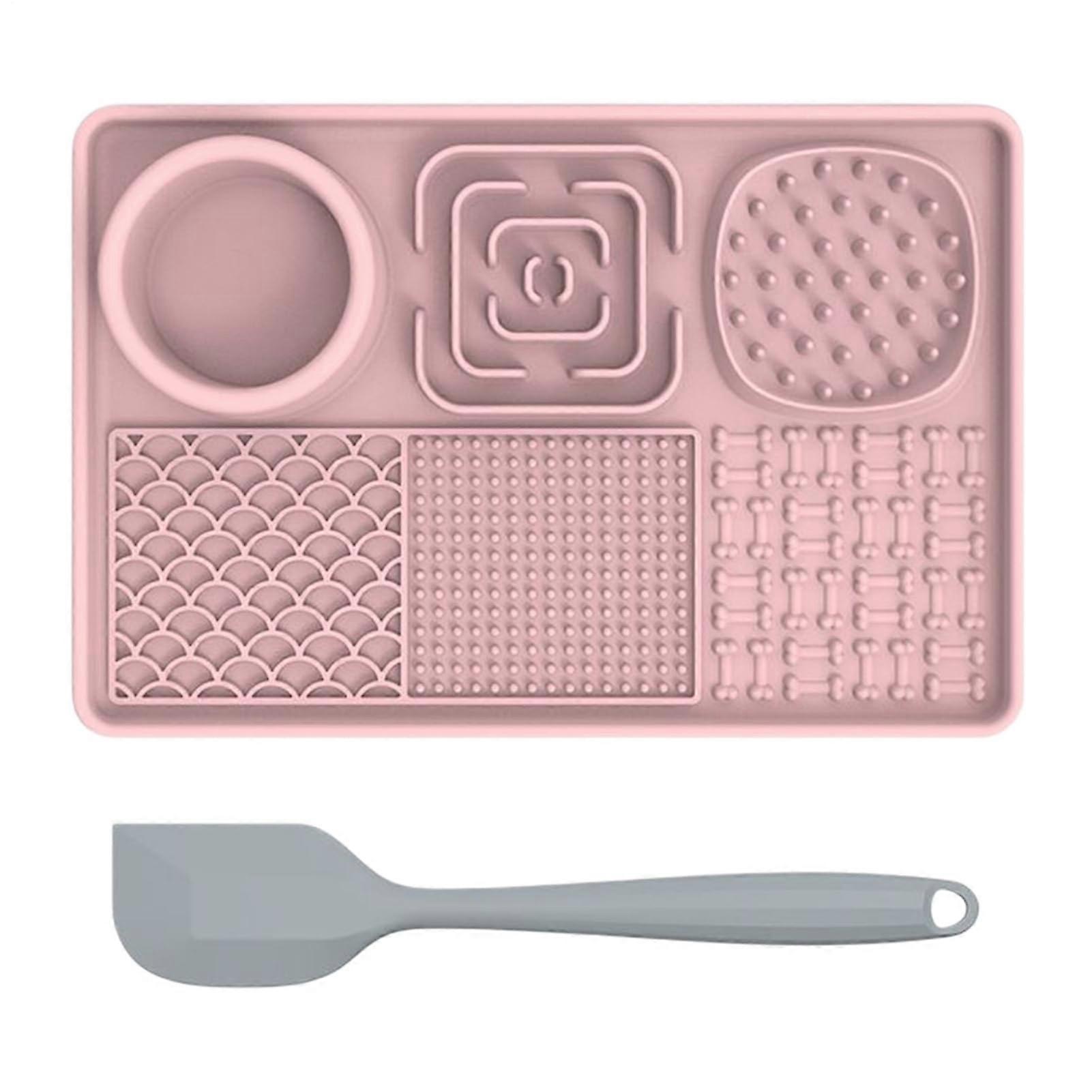 Dog Lick Mat, Slow Feeder, Silicone Dispenser NonSlip Suction Base Easy to Clean