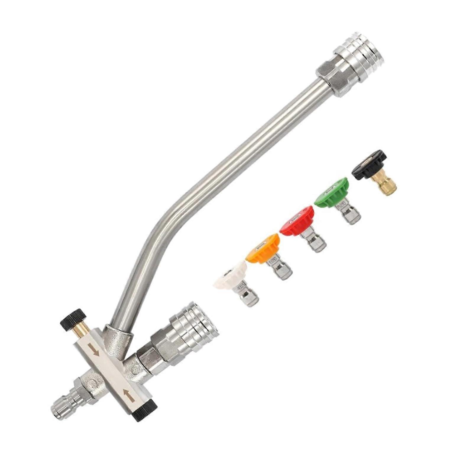 High-Pressure Washer 1/4 Quick Connect Spray Gun Household Car Cleaning Nozzle Set with 5 Foam Spray Tips