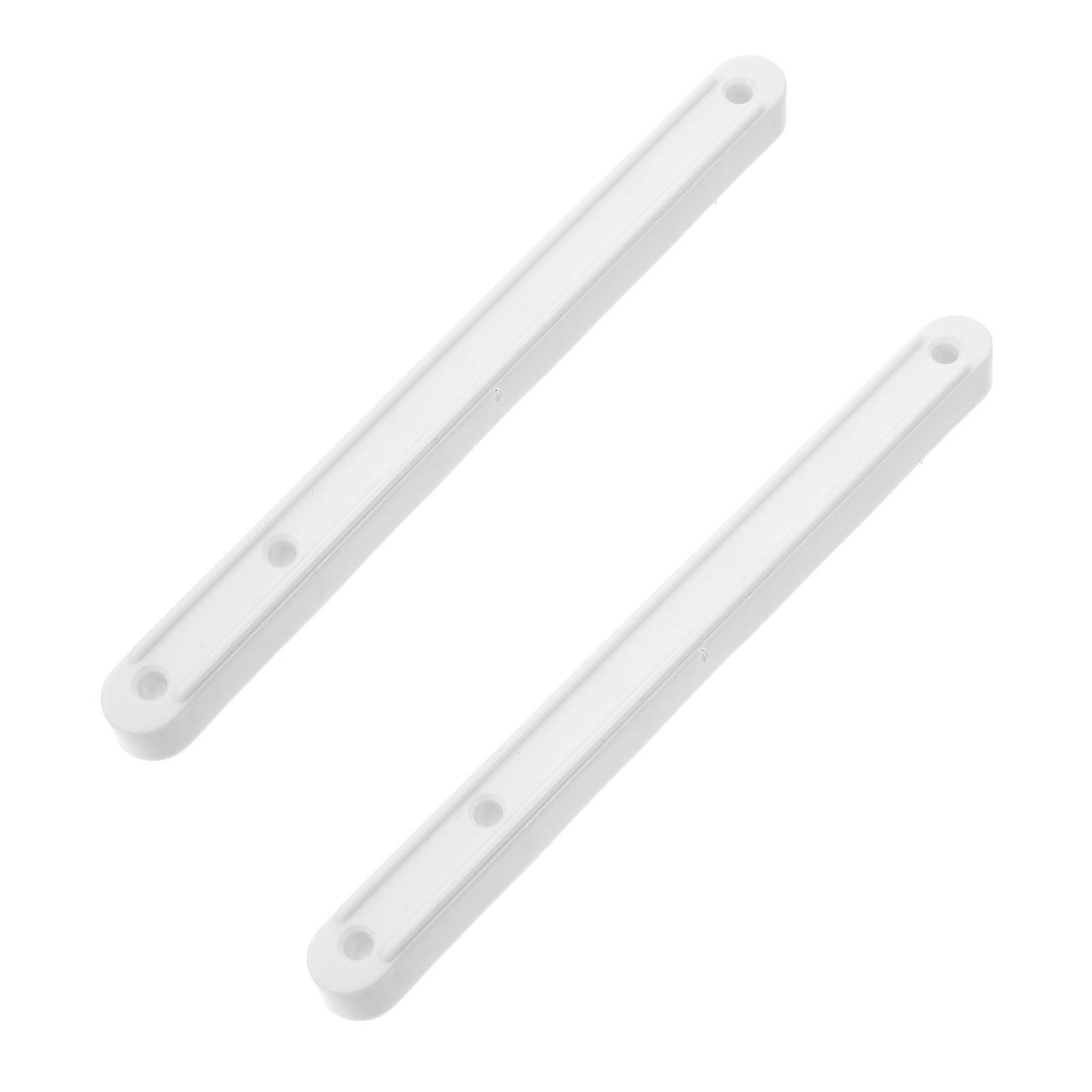 Drawer Guides Smooth Sliding Storage White Plastic 180mm 2Pcs