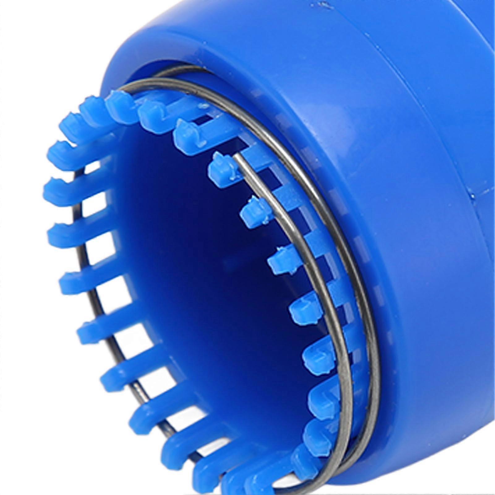 Mini Knitting Machine Blue Ergonomic Design Automatic Release Function Crochet Loom Machine