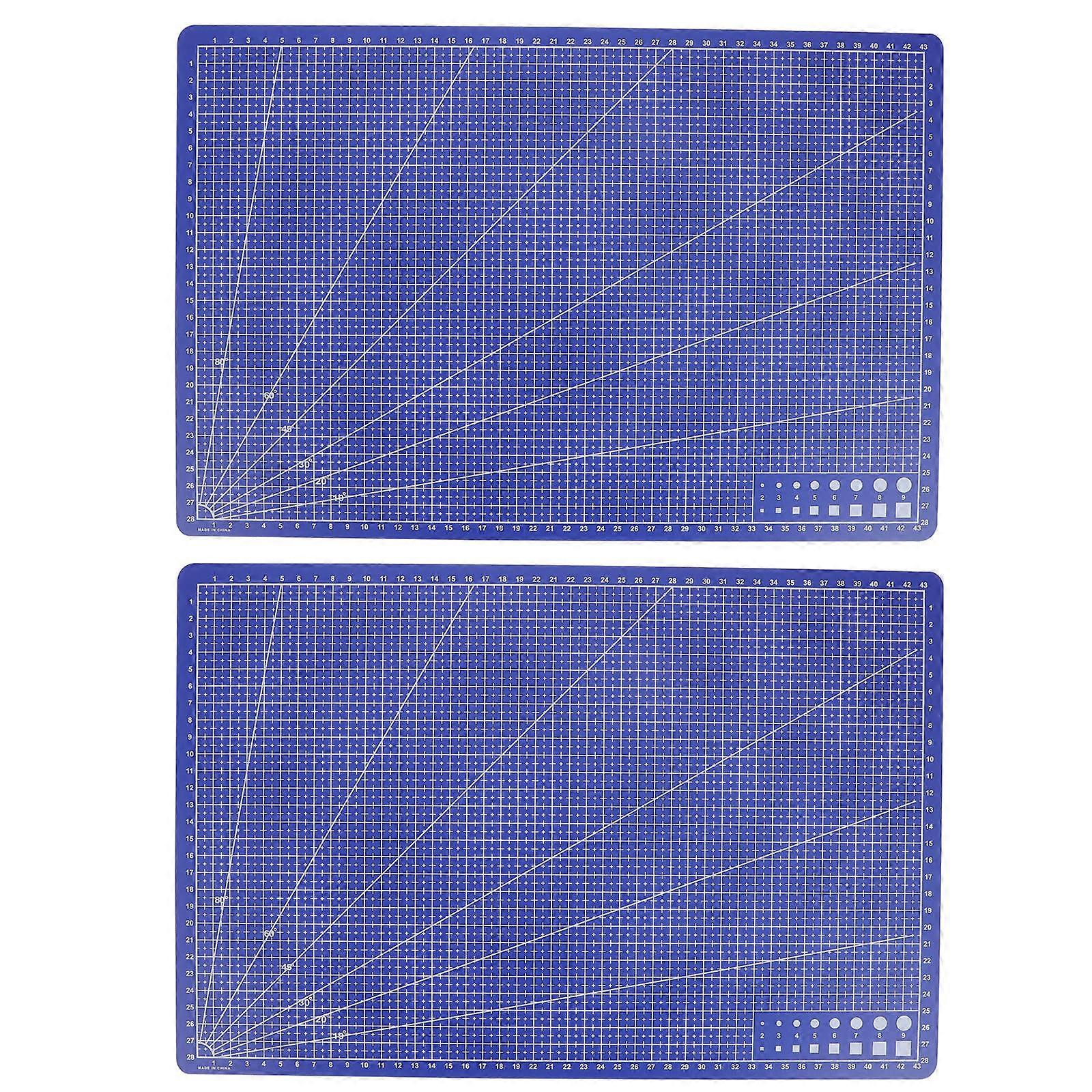 Sewing Mat Large Crafting Mat Rectangular Single Sided Design With Scale Diy Enthusiasts 45.50X30.30X0.10CM 2Pcs