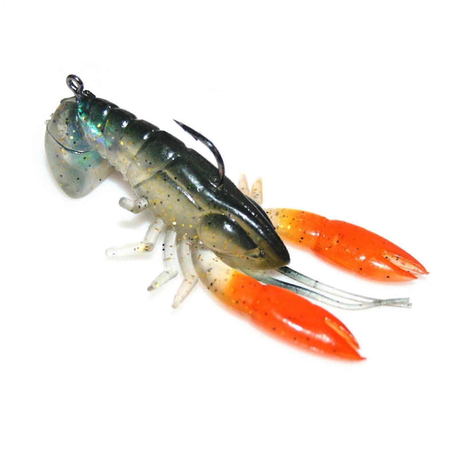 Crawdad Fishing Lures for Freshwater, Realistic Crawfish Bait with Holographic Texture, Crab and Lobster Artificial Bait