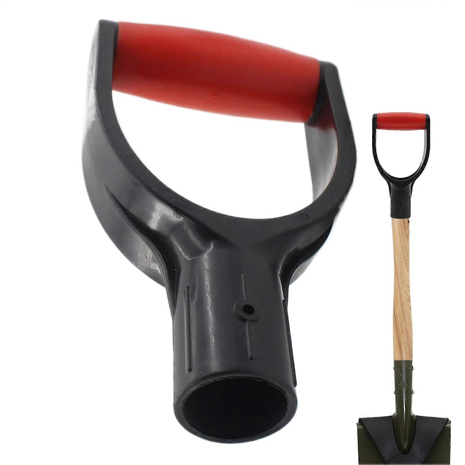 Digging Rake Tool with Ergonomic Shovel Handle - Universal Spade Attachment for Garden Work, Snow Shoveling, Durable ABS Grip