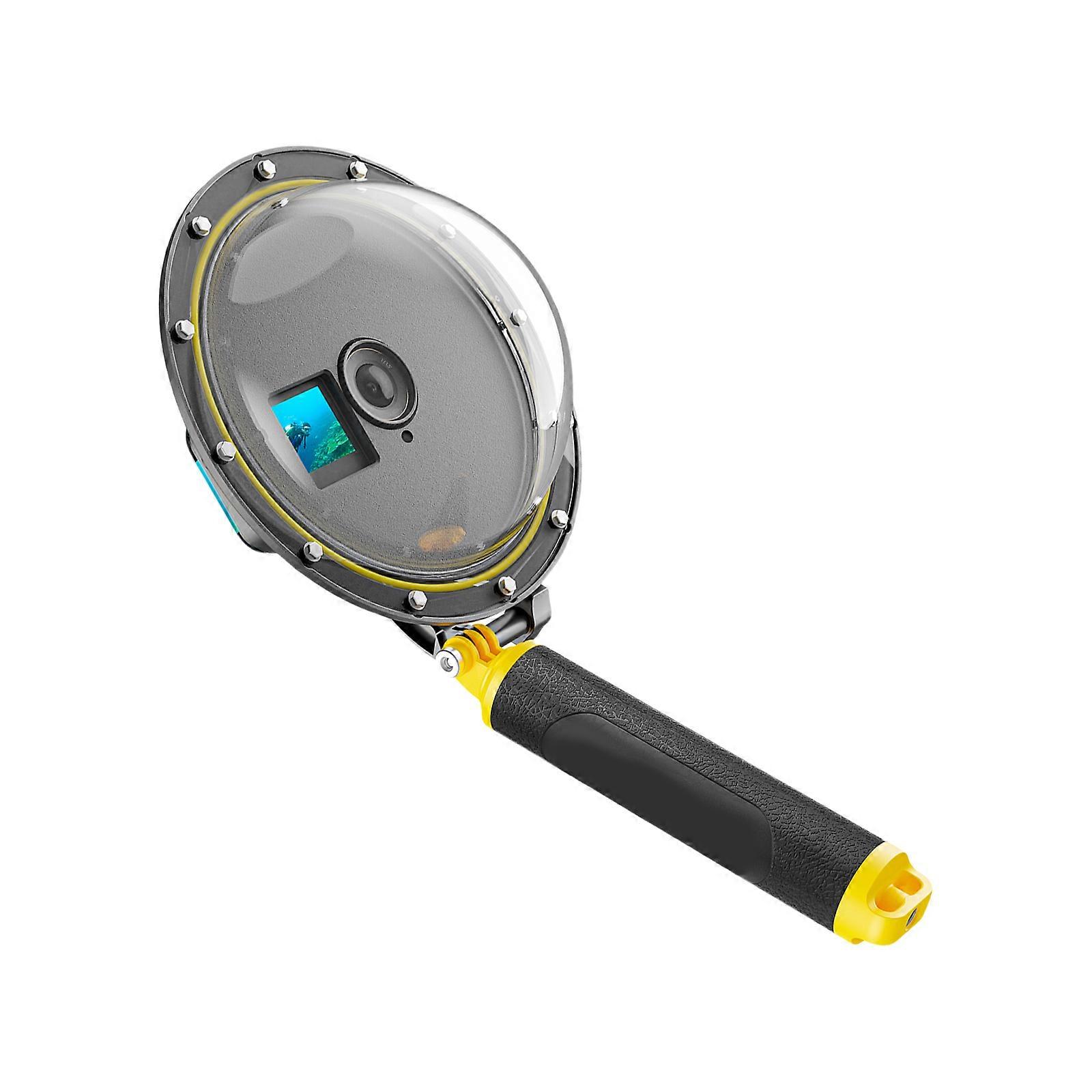 Waterproof Dome Housing For Action5/4/3 Cameras With Floating Handle AntiFog Design Dive Snorkeling Accessories Multicolor